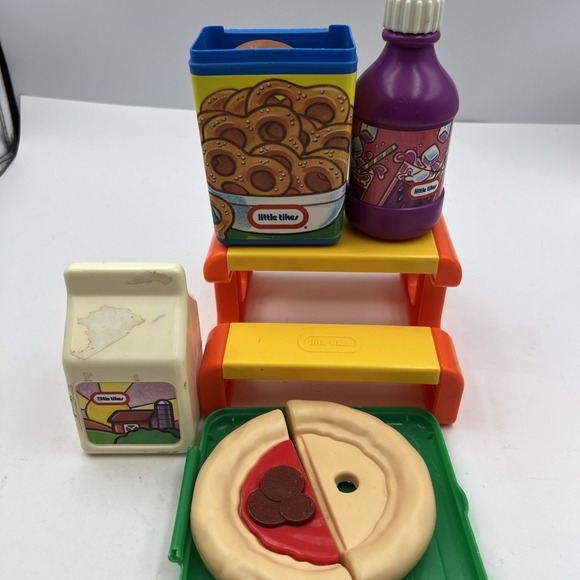 Little Tikes Vintage Toy Food‎ Lot Fisher Price Play Pretend Pizza Juice Table - Picture 15 of 15